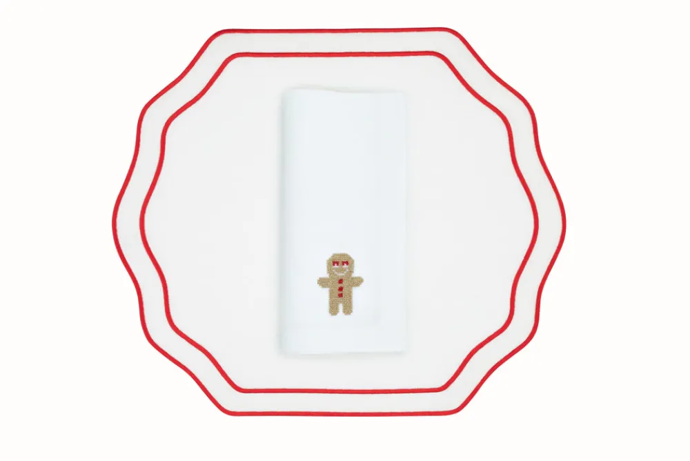 TriChi Design Place Settings & Linens|Gingerbread Napkin and Stucco Placemat, Set of 2