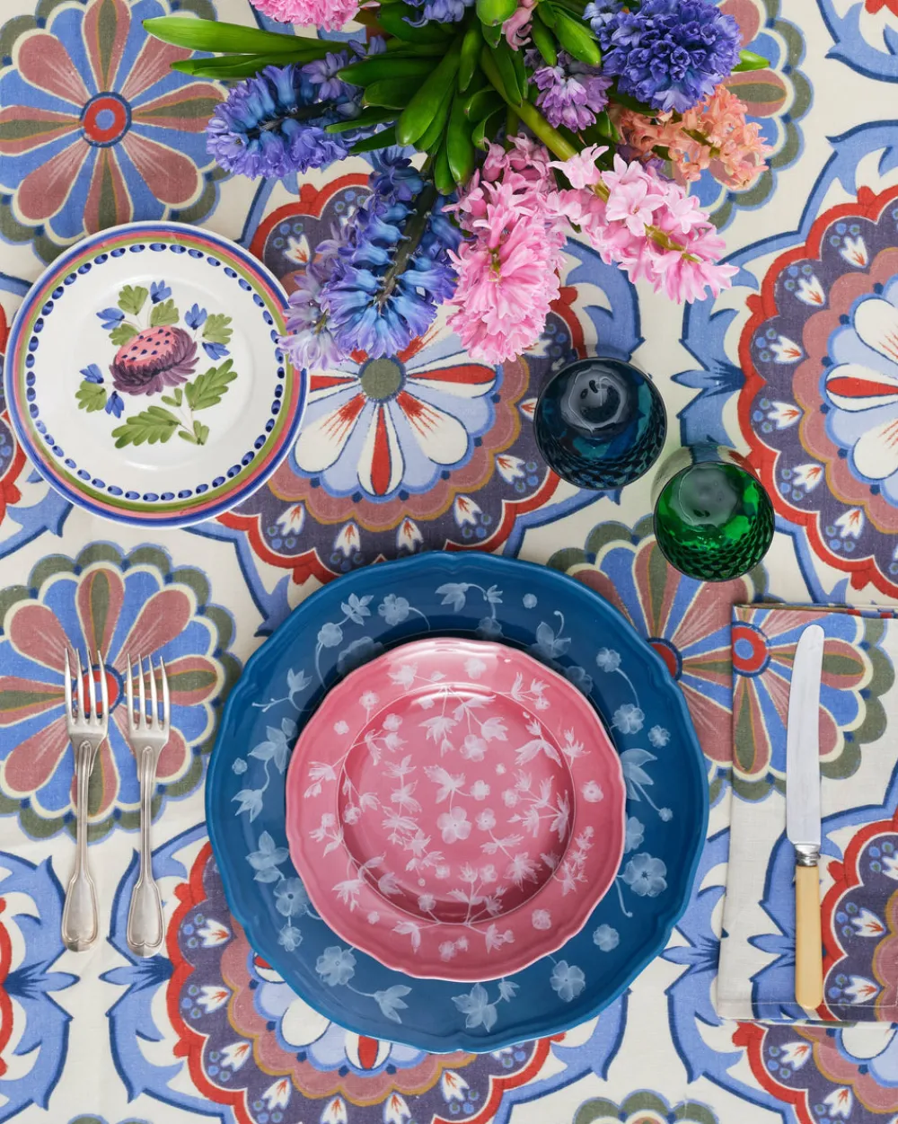 Cabana Dinnerware|Ginori x Floral Dessert Plate in Pink