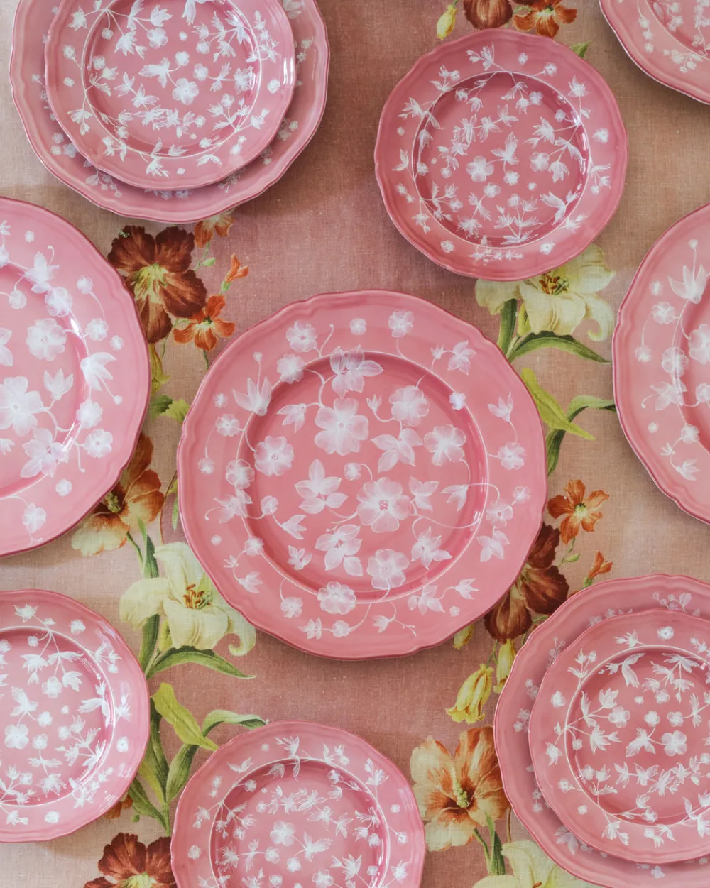 Cabana Dinnerware|Ginori x Floral Dinner Plate in Pink