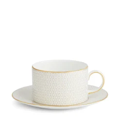 Wedgwood Dinnerware|Gio Gold Teacup & Saucer Set