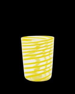 Cabana Glassware|Giravolta Water Glass in Yellow