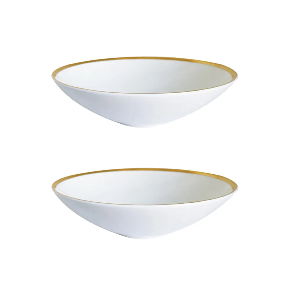 Twig NY Dinnerware|Golden Edge Set of 2, 8" Soup/ Pasta Bowl
