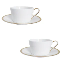 Twig NY Dinnerware|Golden Edge Set of 2, Cup and Saucer