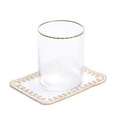 Dear Annabelle Place Settings & Linens|Golden Loopy Cocktail Napkins
