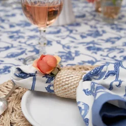 Couleur Nature Place Settings & Linens|Granada Cornflower Napkins in Blue, Set of 6