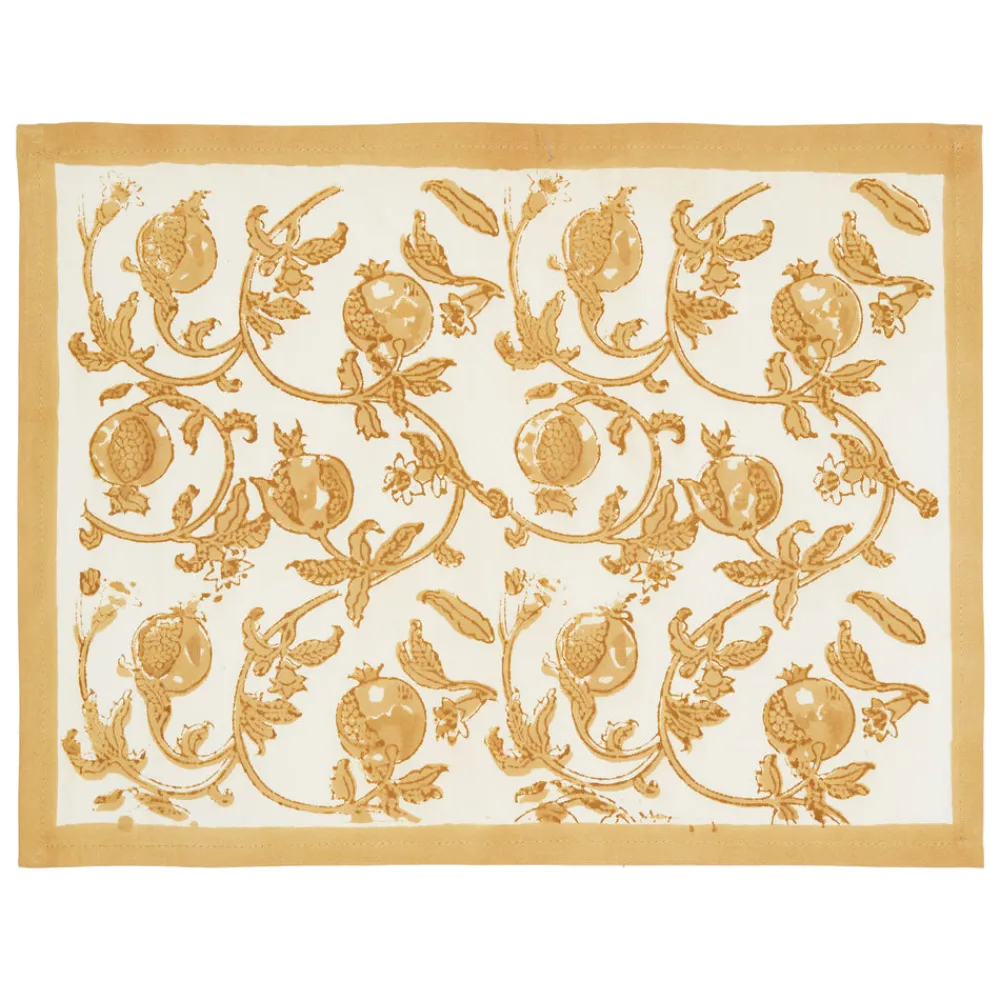 Couleur Nature Place Settings & Linens|Granada Mats in Mustard, Set of 6