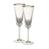 Villeroy & Boch Glassware|Grand Royal Gold Flute Pair in Clear & Gold