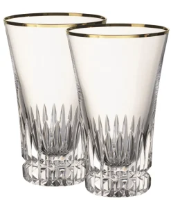 Villeroy & Boch Glassware|Grand Royal Gold Highball/Tumbler Pair in Clear & Gold