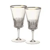 Villeroy & Boch Glassware|Grand Royal Gold Water Goblet Pair in Clear & Gold