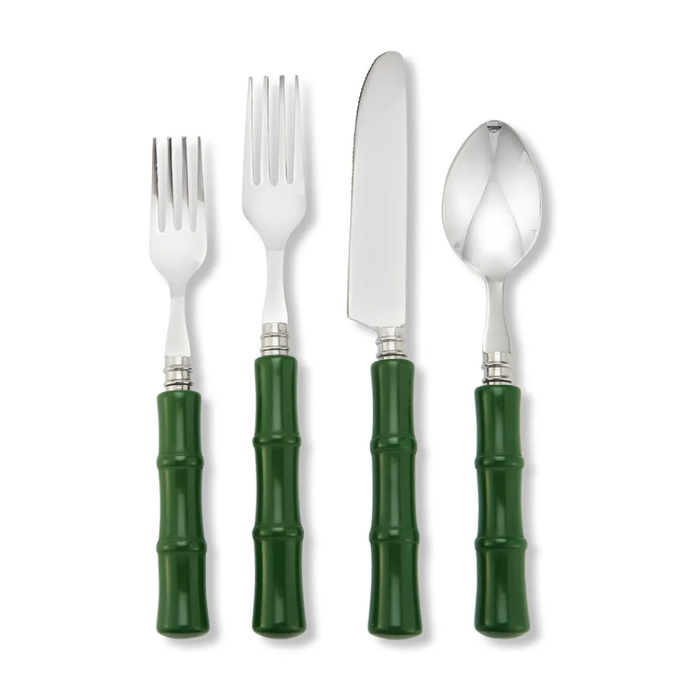 Chefanie Flatware|Green "Bamboo" Flatware