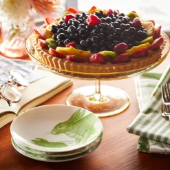 Caskata Dinnerware|Green Bunnies Canape Plates