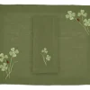 TriChi Design Place Settings & Linens|Green Four Leaf Clover Collection, Set of 2