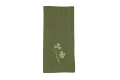 TriChi Design Place Settings & Linens|Green Four Leaf Clover Napkin, Set of 2