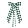 TriChi Design Place Settings & Linens|Green Gingham Bow, Set of 4