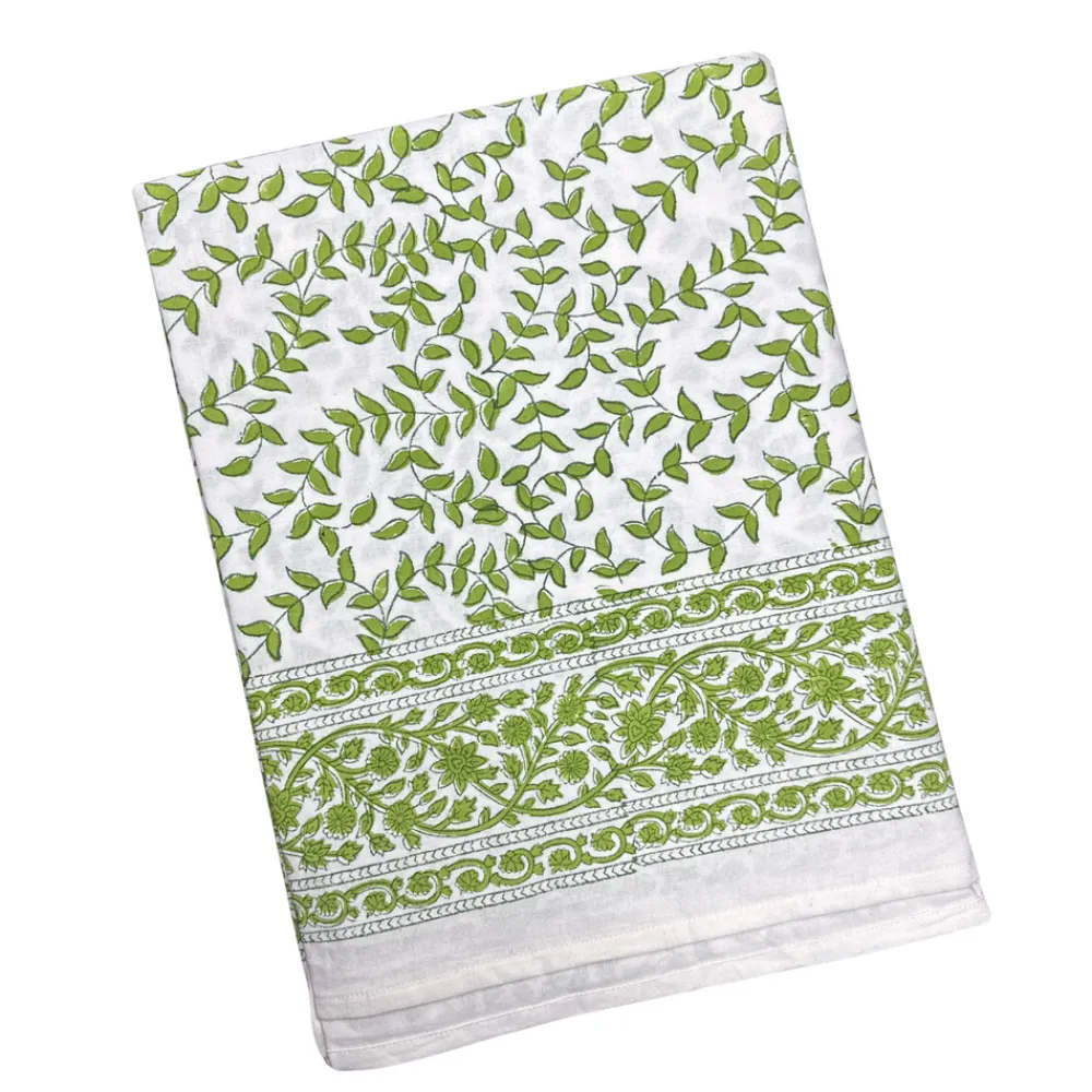 Flying Sheep Country Place Settings & Linens|Green Leaves Tablecloth