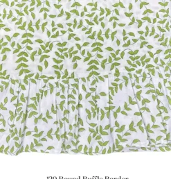 Flying Sheep Country Place Settings & Linens|Green Leaves Tablecloth