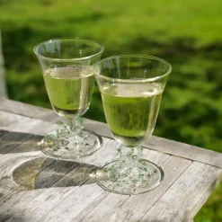 Issy Granger Glassware|Green Pom Wine Glass