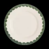 Late Afternoon Dinnerware|Green Scallop Dinner Plate