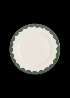 Late Afternoon Dinnerware|Green Scallop Side Plate
