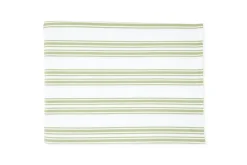 TriChi Design Place Settings & Linens|Green Stripe Cotton Tablecloth