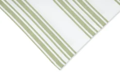 TriChi Design Place Settings & Linens|Green Stripe Cotton Tablecloth