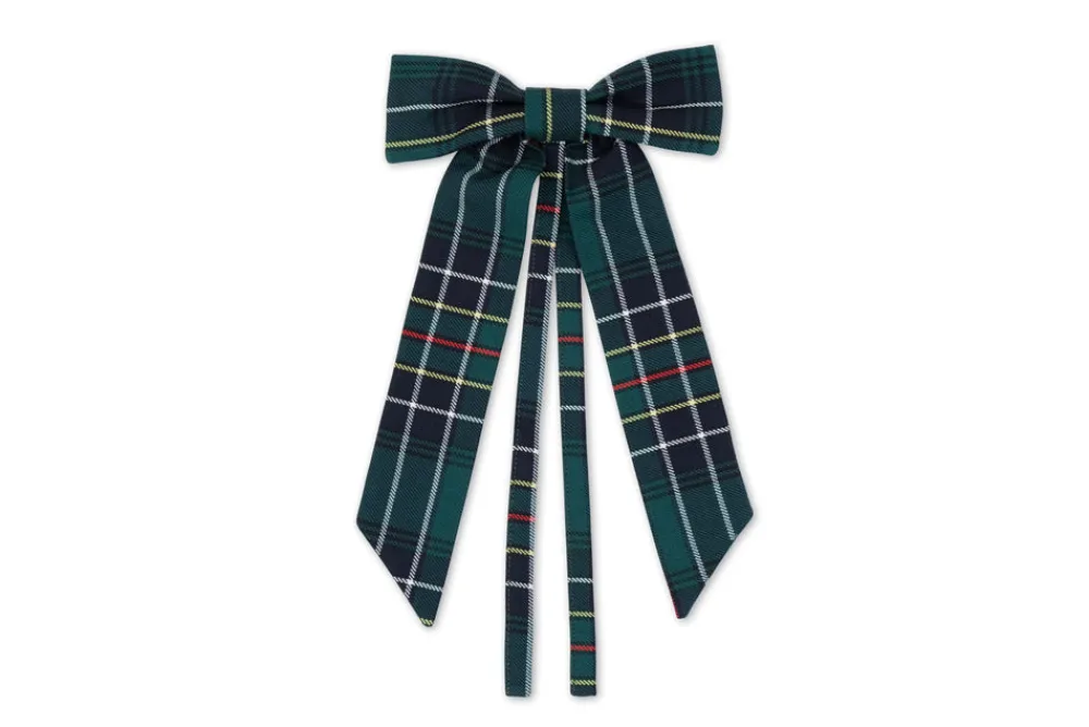 TriChi Design Place Settings & Linens|Green Tartan Bow, Set of 4