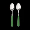 Late Afternoon Flatware|Green Teaspoons, Set of 2