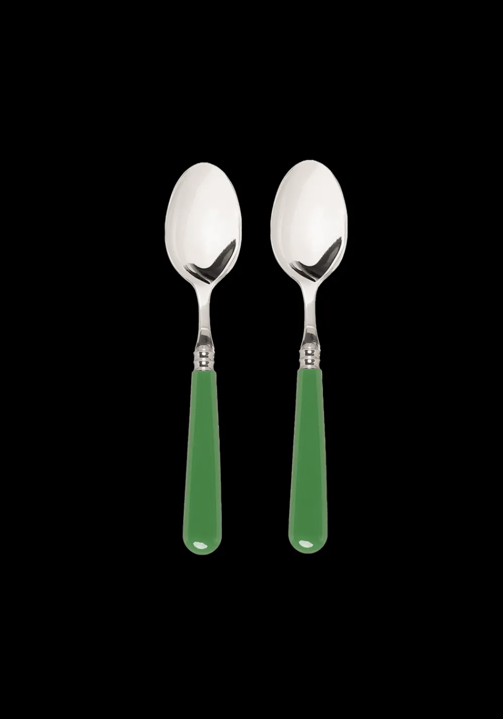 Late Afternoon Flatware|Green Teaspoons, Set of 2