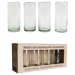 Verve Culture Glassware|Handblown Glasses in Clear, Set of 4