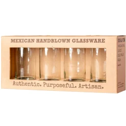 Verve Culture Glassware|Handblown Glasses in Clear, Set of 4