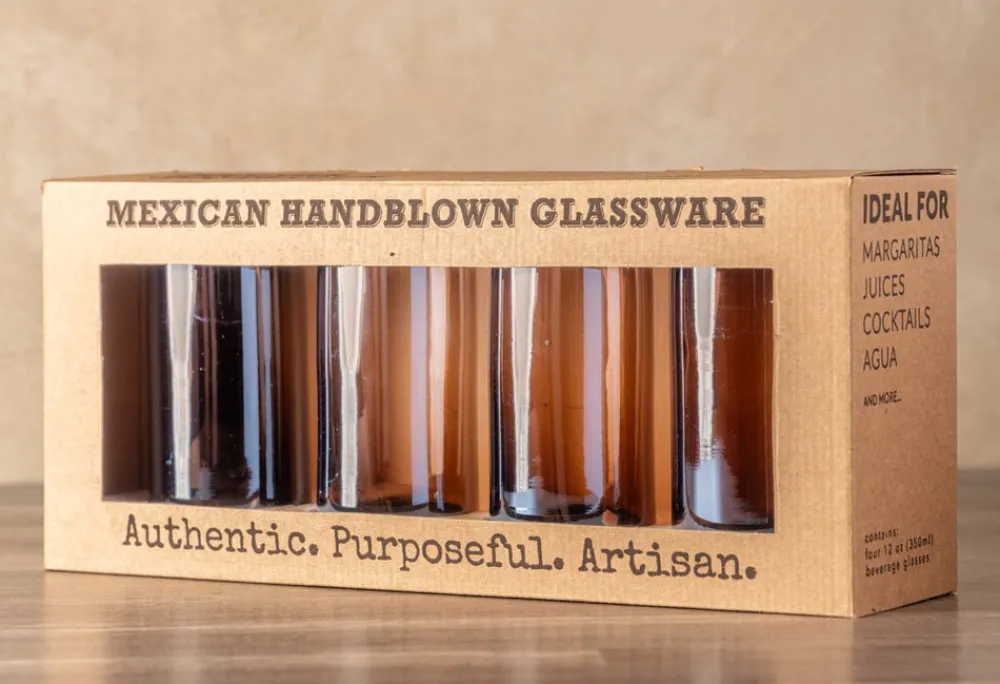 Verve Culture Glassware|Handblown Glasses in Set of 4 in Tamarind