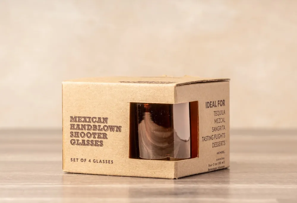 Verve Culture Glassware|Handblown Shooter Glasses, Set of 4