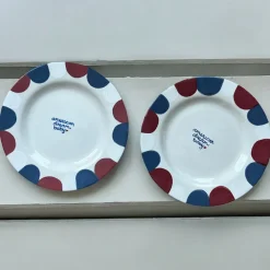Caitlin Rounds Antiques Dinnerware|Hand-painted “American Dream, Baby” Plates, Set of 2