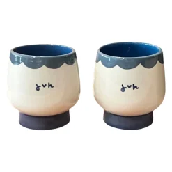Caitlin Rounds Antiques Glassware|Hand-painted Initial Cups, Set of 2