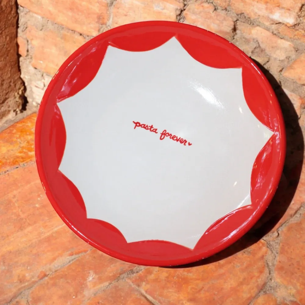 Caitlin Rounds Antiques Dinnerware|Hand-painted "Pasta Forever" Pasta Bowl