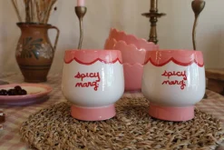 Caitlin Rounds Antiques Glassware|Hand-painted “Spicy Marg” Cups, Set of 2