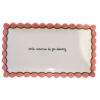 Caitlin Rounds Antiques Dinnerware|Hand-painted “This Kitchen is for Dancing” Scalloped Tray