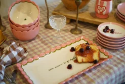 Caitlin Rounds Antiques Dinnerware|Hand-painted “This Kitchen is for Dancing” Scalloped Tray