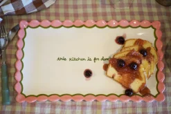 Caitlin Rounds Antiques Dinnerware|Hand-painted “This Kitchen is for Dancing” Scalloped Tray