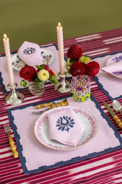 Elizabeth Lake Place Settings & Linens|Hanover Placemats in Lilac and Navy, Set of 2