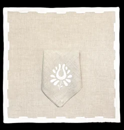 Elizabeth Lake Place Settings & Linens|Hanover Placemats in Oatmeal and White, Set of 2