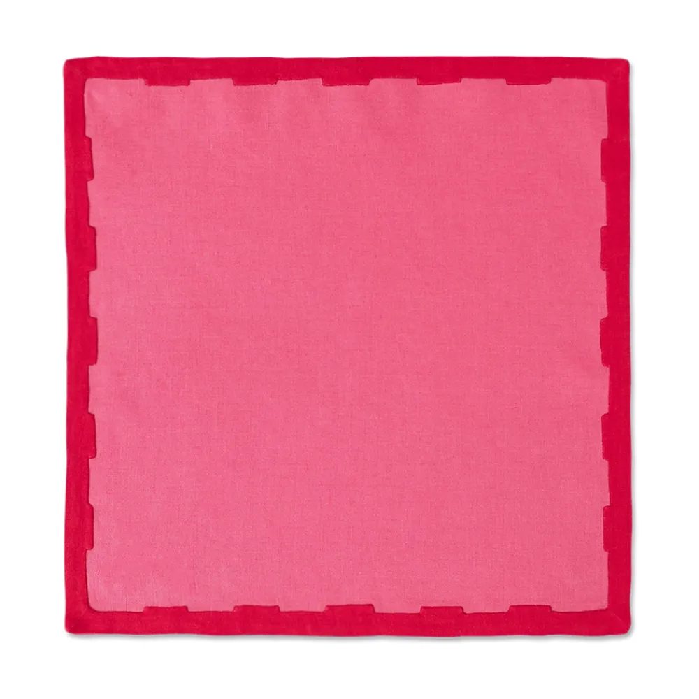 Elizabeth Lake Place Settings & Linens|Hanover Placemats in Pink and Red, Set of 2