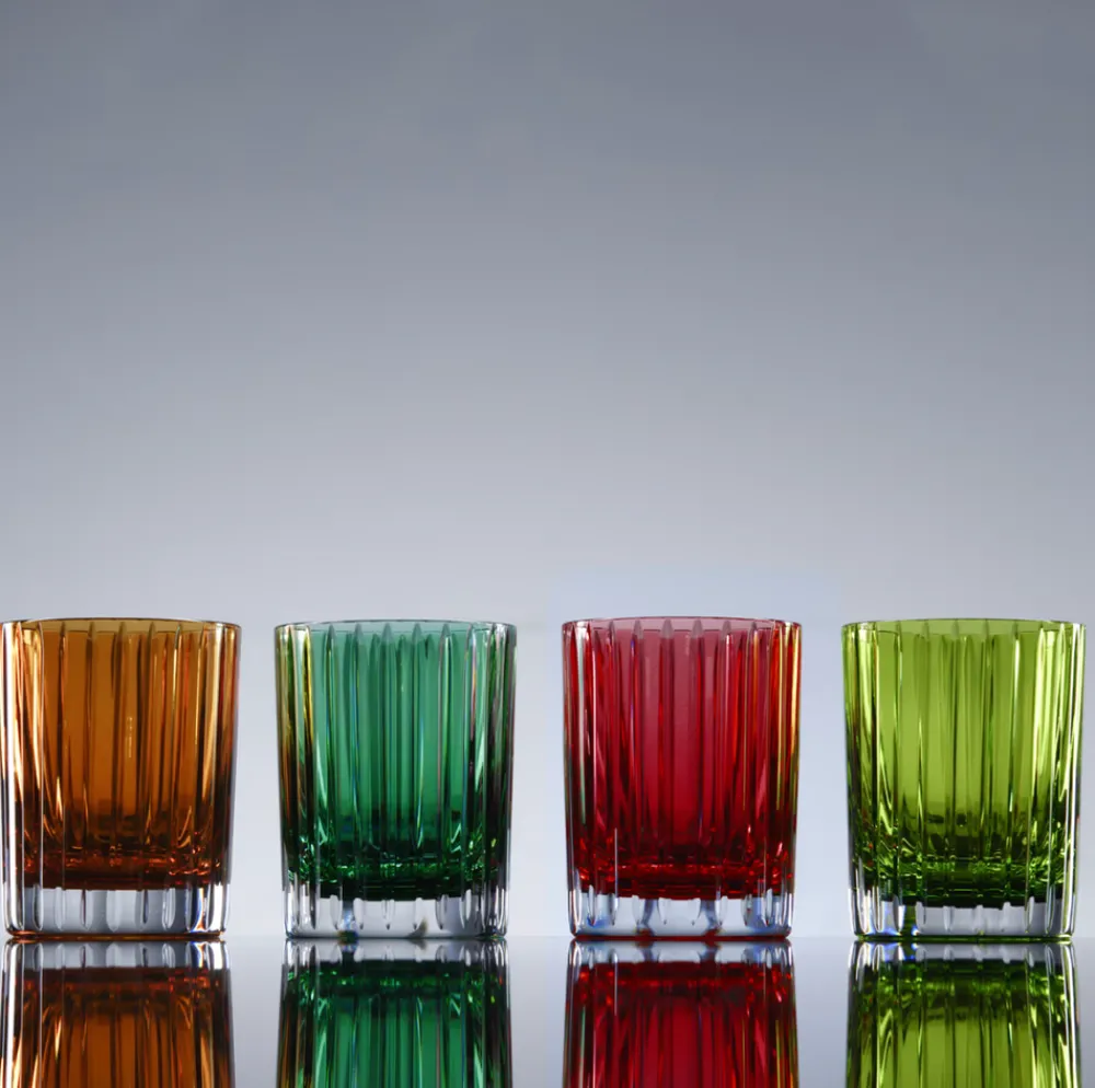 Baccarat Glassware|Harmonie Double Old Fashion Tumbler, Red Set of 2