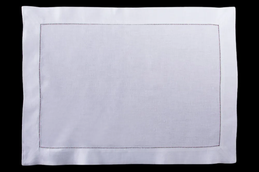 Henry Handwork Place Settings & Linens|Heirloom Estate Placemat in Italian Linen 7 Colors