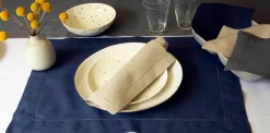Henry Handwork Place Settings & Linens|Heirloom Estate Placemat in Italian Linen 7 Colors