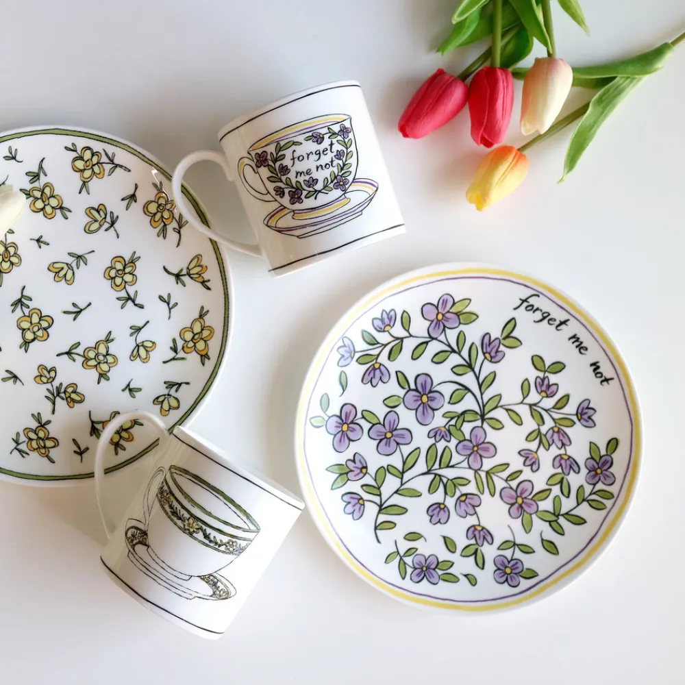 Twig NY Dinnerware|Heritage Forget Me Not 8" Plate
