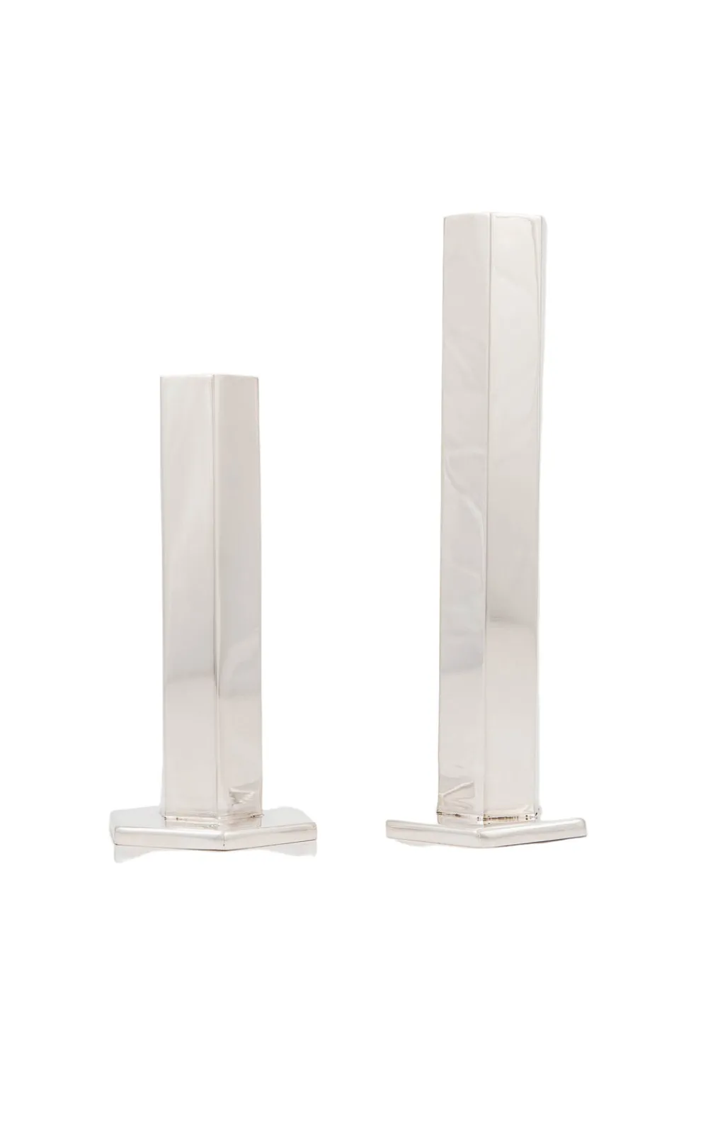 Esencial Hogar Silver|Hexagon Bud Vase