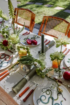 Esencial Hogar Silver|Hexagon Napkin Rings, Set of 4