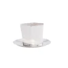 Esencial Hogar Dinnerware|Hexagon Silver-Plated Nut Bowl & Saucer