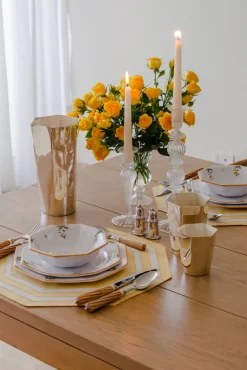 Esencial Hogar Glassware|Hexagon Silver-Plated Pitcher